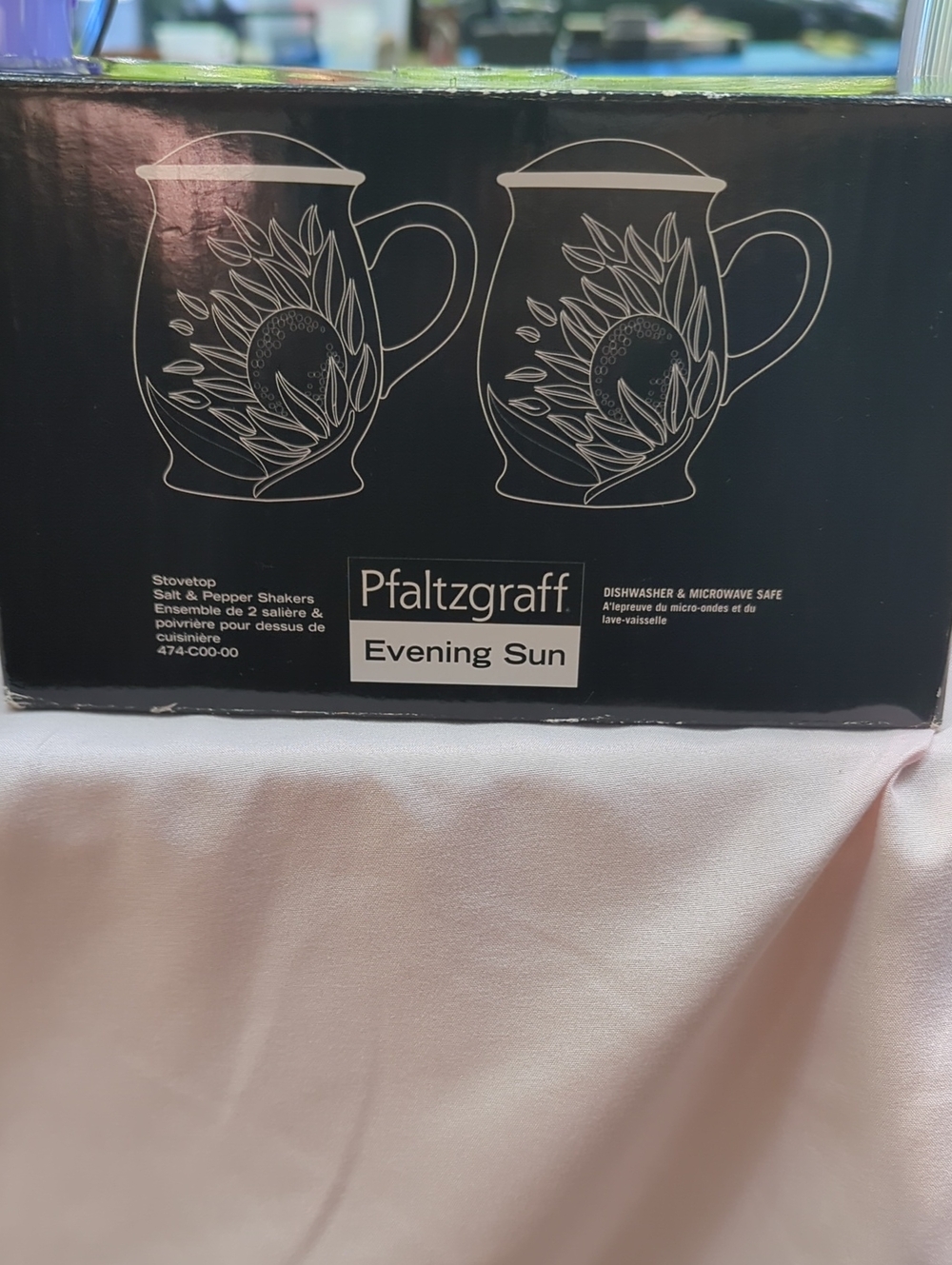Pfaltzgraff Evening Sun Black and White Salt & Pepper Set